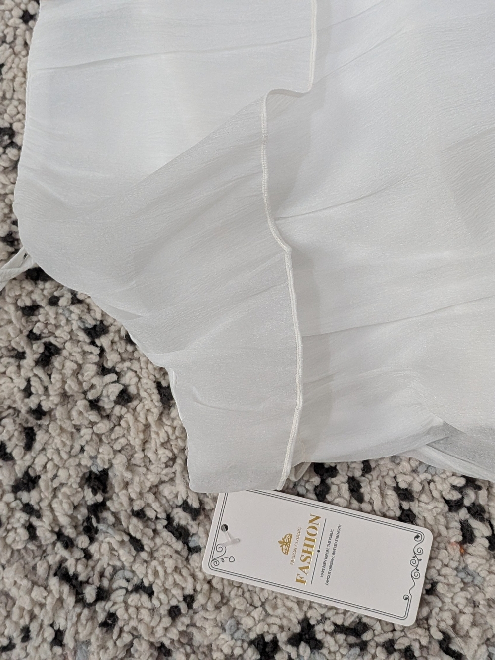 White Layered Ruffle Spaghetti Strap Top - Picture 5 of 5
